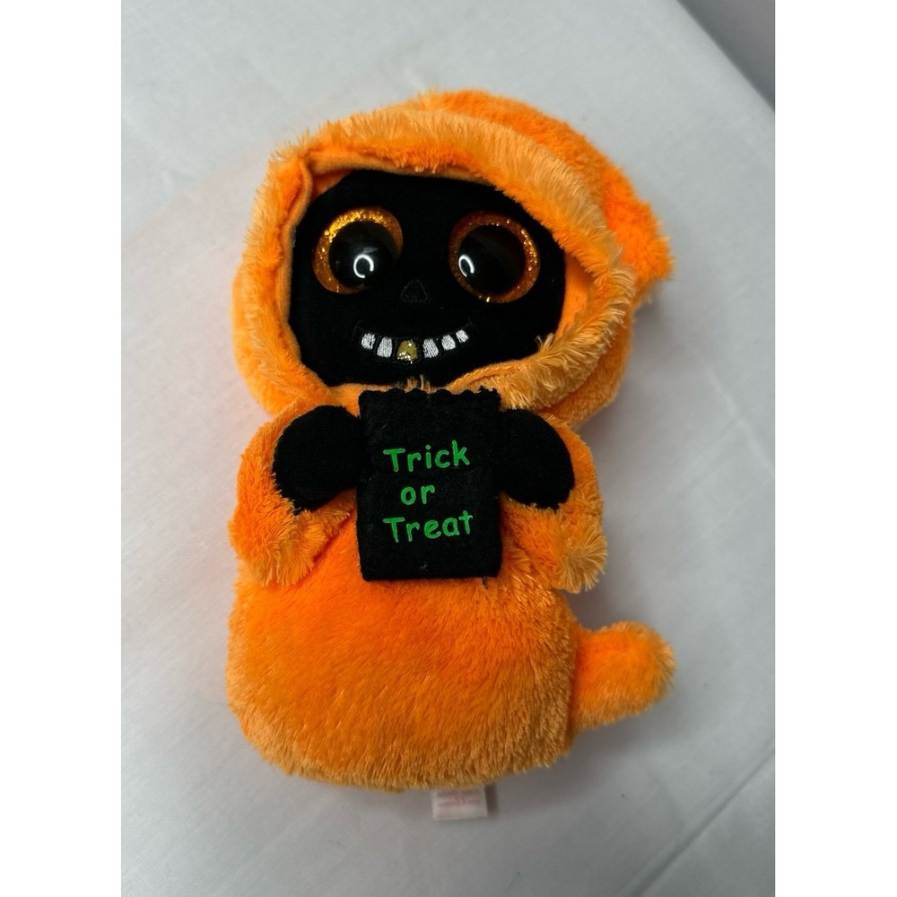 Ty Beanie Boo Grinner‎ Small Plush Halloween Doll 8" Toy GHOST